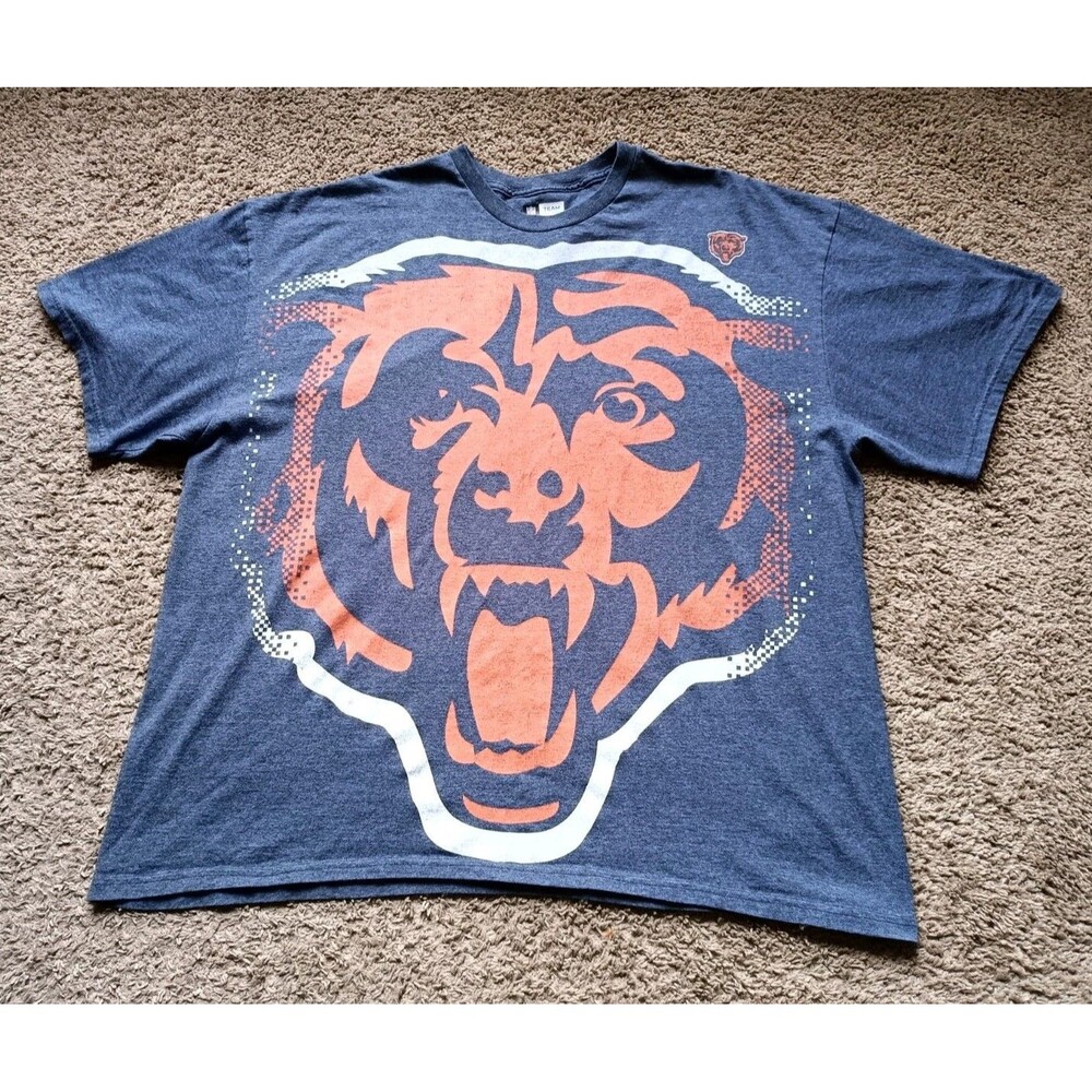 Chicago Bears Men's NFL Team Apparel Shirt 3XL Gray Graphic Print